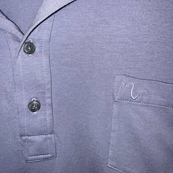 Greyson Polo Shirt Size 2XL Light Purple Blue Grey Collared Pima Cotton Blend - Picture 4 of 10